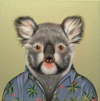 Mr. Koala - Acryl, 50 cm x 50 cm