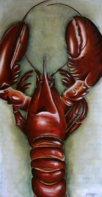 Lobster Thermidor - Acryl, 120 cm x 60 cm