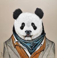 Mr. Panda - Acryl, 50 cm x 50 cm
